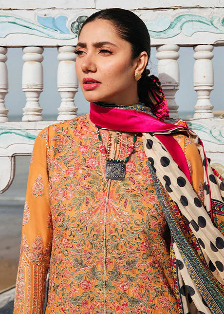 3 Piece Unstitched Fully Embroidered Dhanak Suit