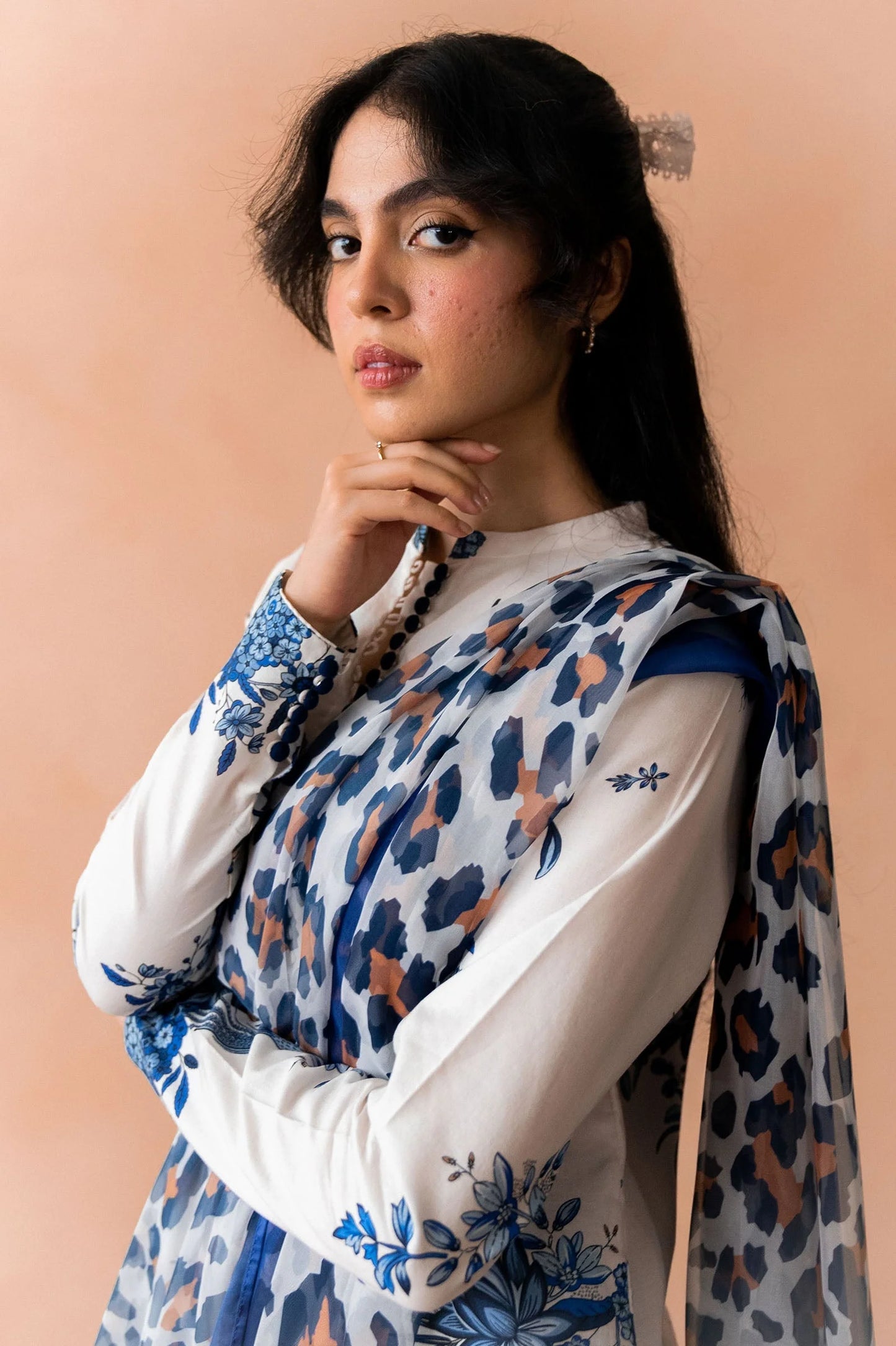 CO 488-3Pc Digital Printed Lawn Shirt with Printed Dupatta