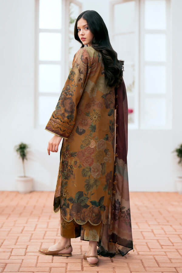 BQ 001-3 Piece Unstitched Digital print Khaddar Suit ( Khaddar Digital print Dupatta )