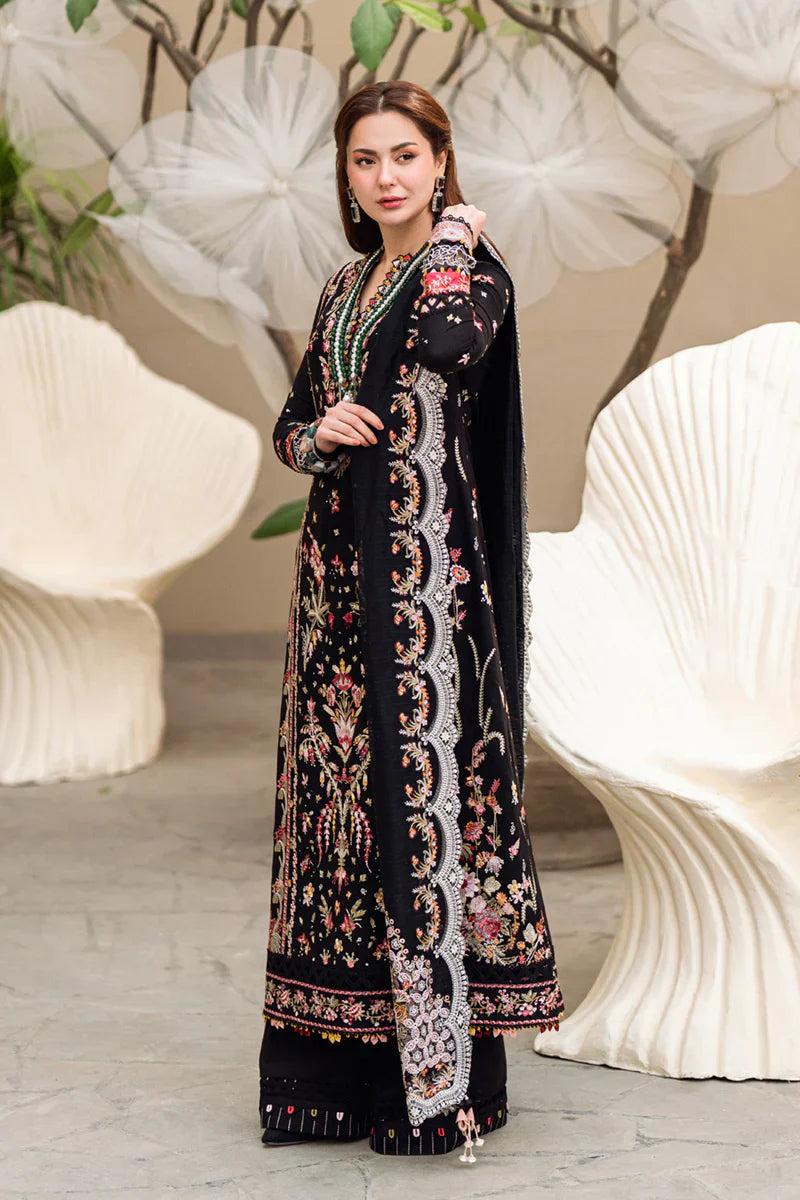 QL 2655-3Pc Embroidered Lawn Shirt with Embroidered Chiffon Dupatta