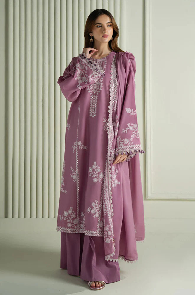 CS 900-3 Piece Unstitched Fully Embroidered Dhanak Suit