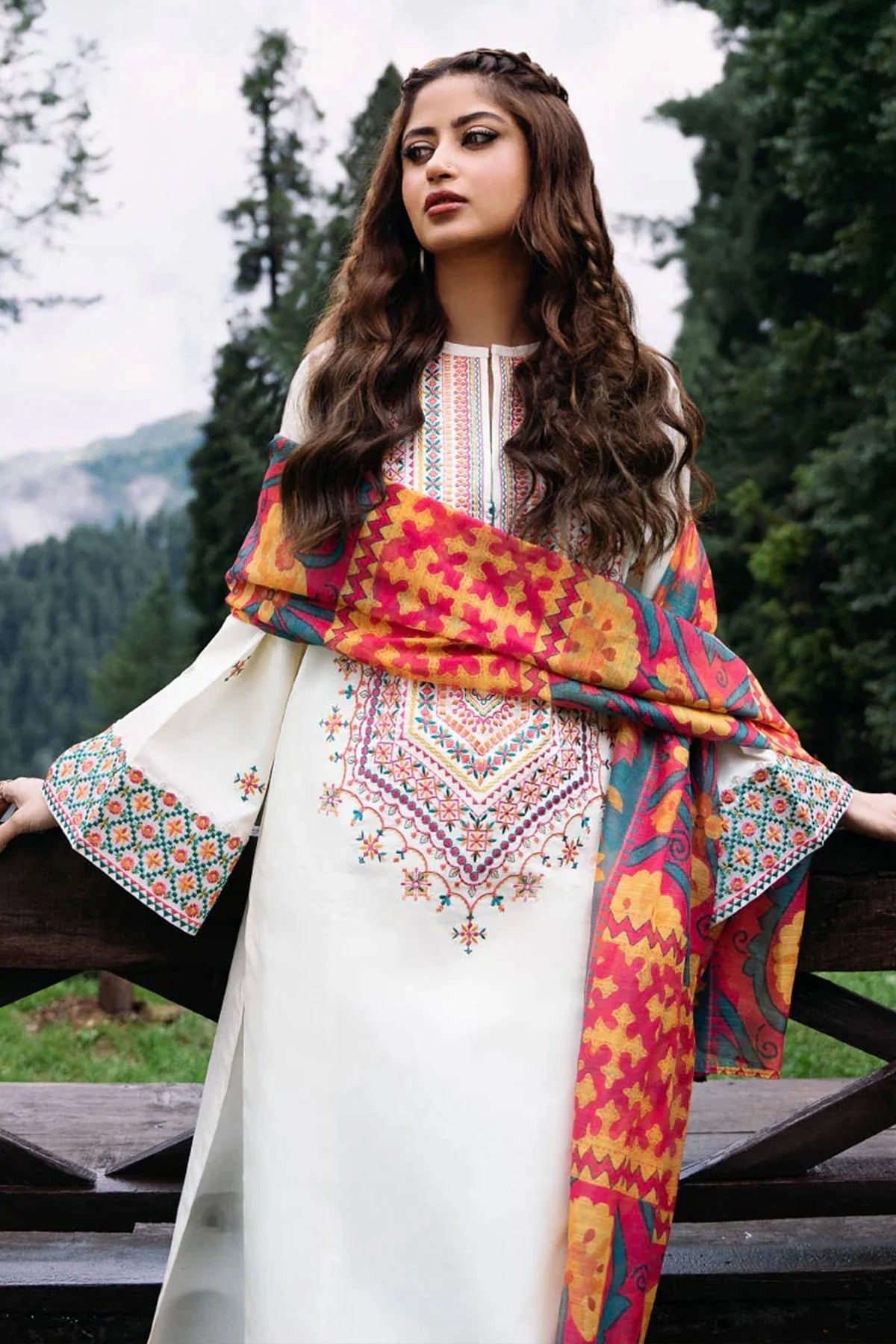 QL 2690-3 Piece Unstitched Fully Embroidered Lawn Suit