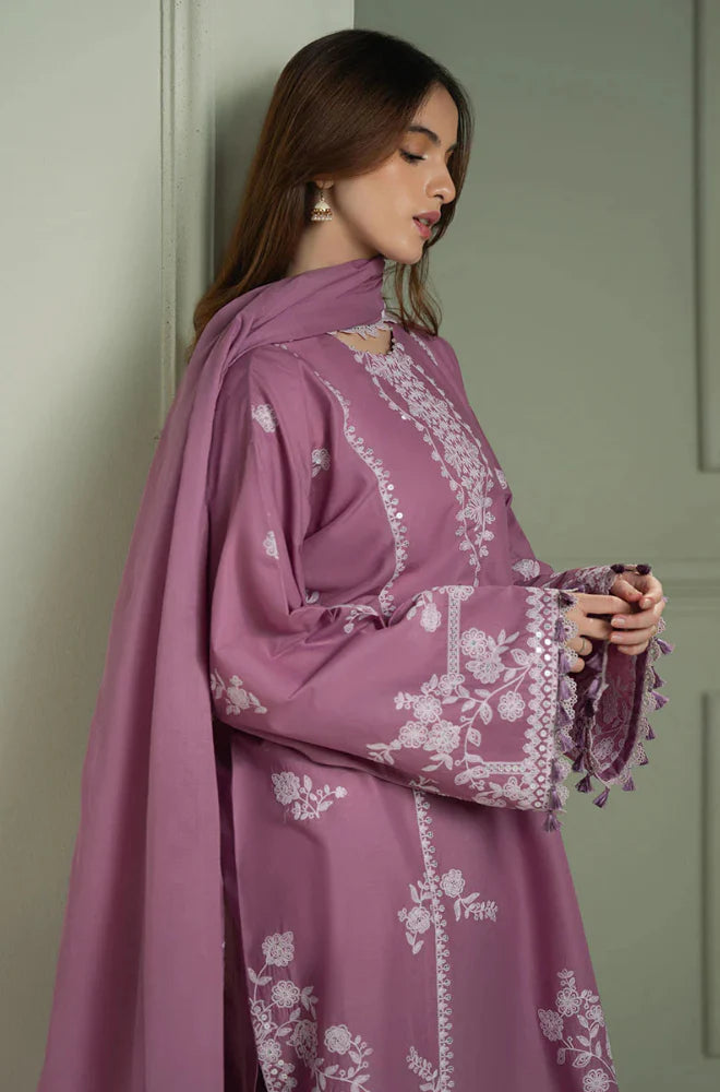 CS 900-3 Piece Unstitched Fully Embroidered Dhanak Suit