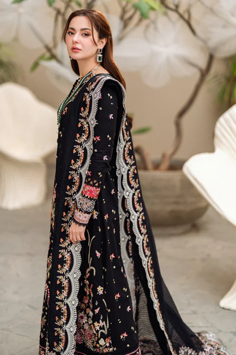 QL 2655-3Pc Embroidered Lawn Shirt with Embroidered Chiffon Dupatta