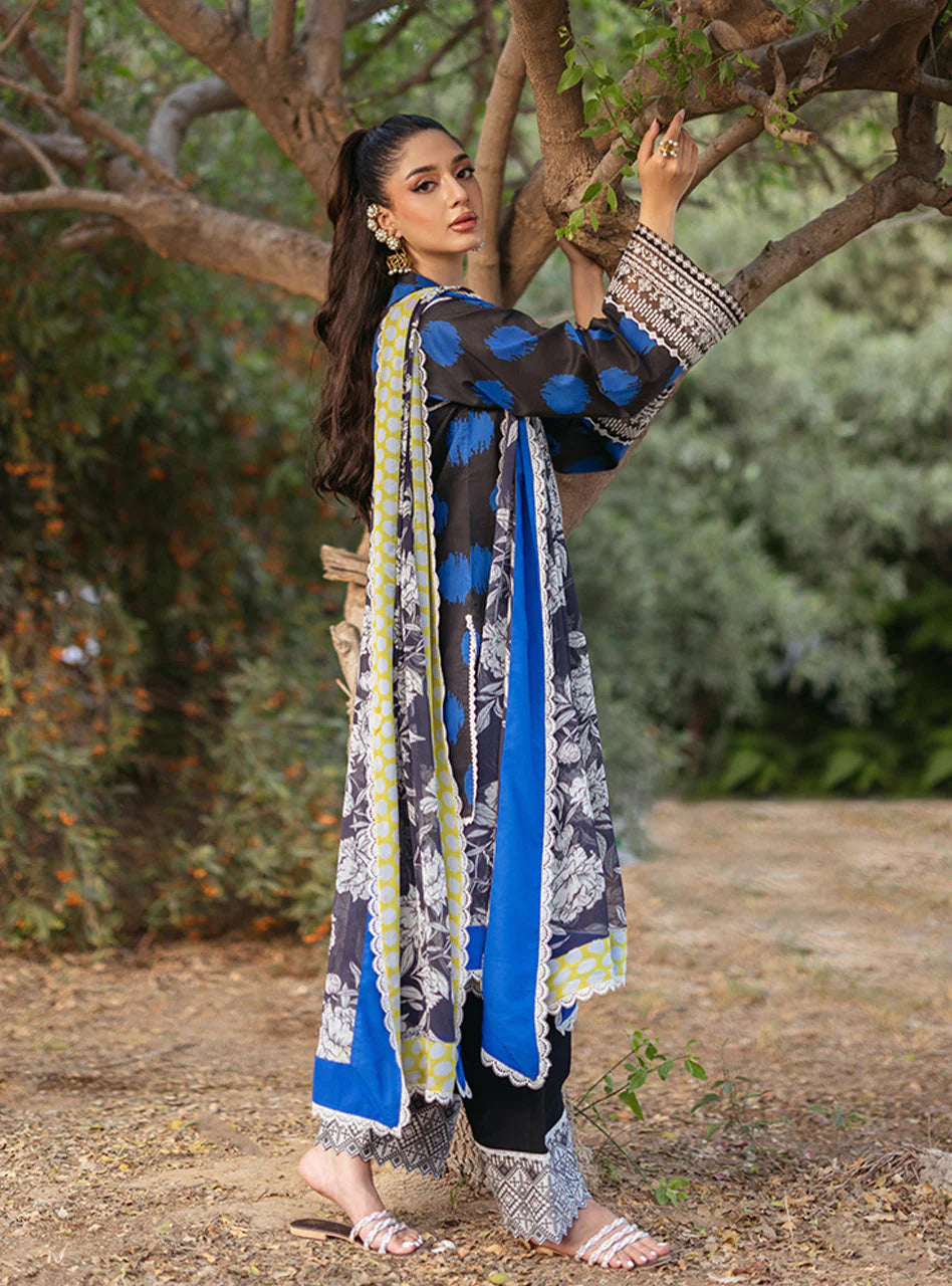 ZC 05-3 Piece Printed and Embroidered Lawn with Lawn Dupatta
