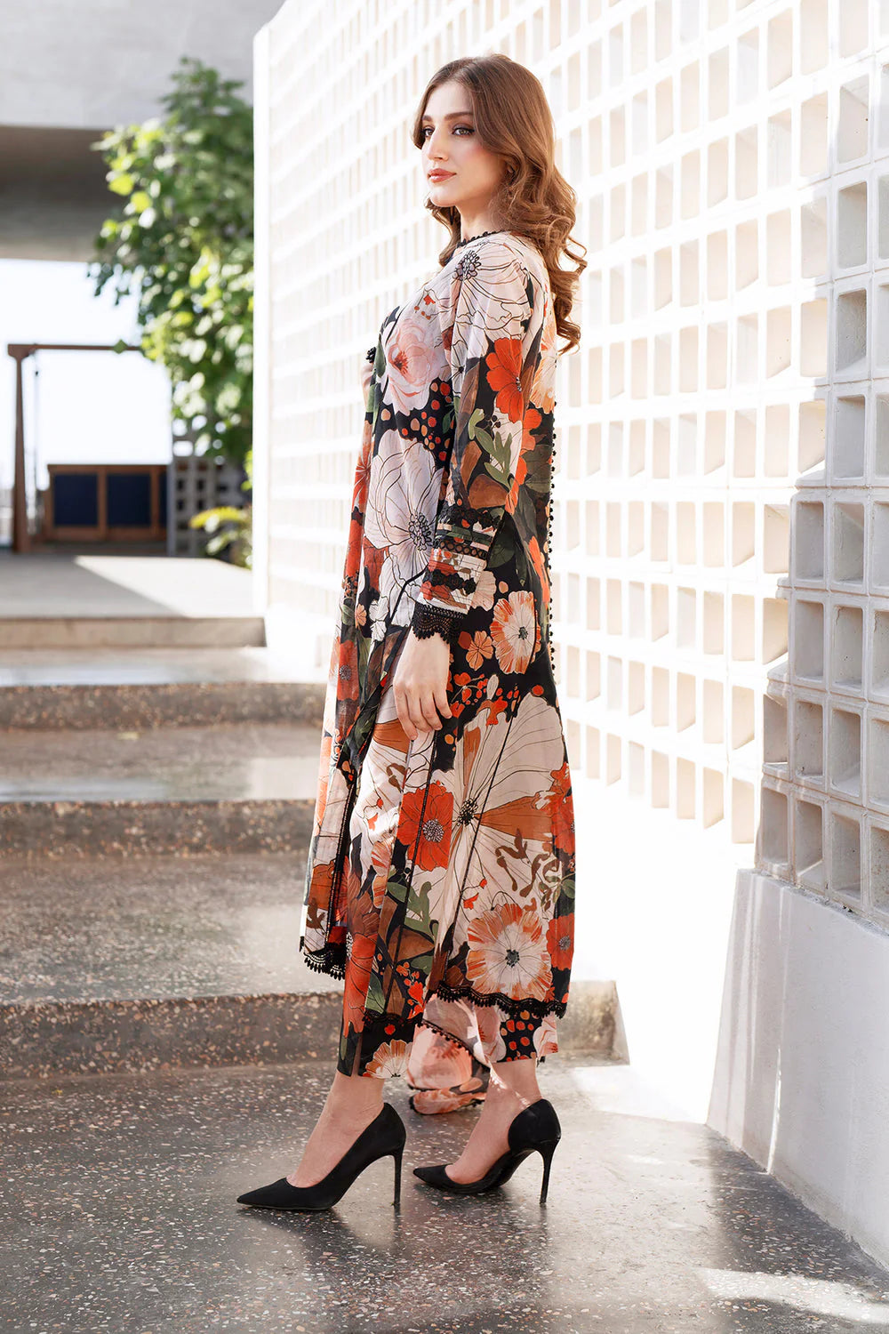 BQ 35-3 Piece Unstitched Digital Printed Khaddar Suit