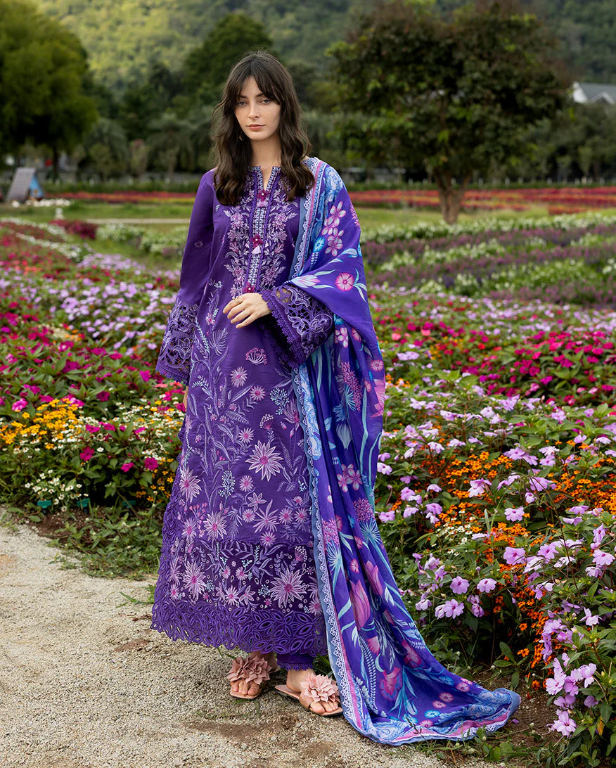 MS 2770-3 Piece-Unstitched Embroidered Lawn Suit