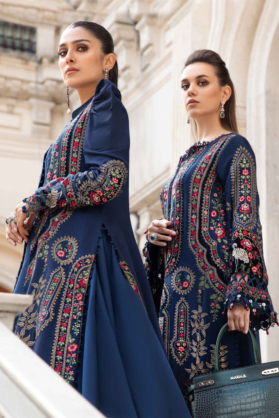 MB 965- 3 Piece Dhanak Embroidery Suit With Four Sides Embroidery Dhanak Shawl