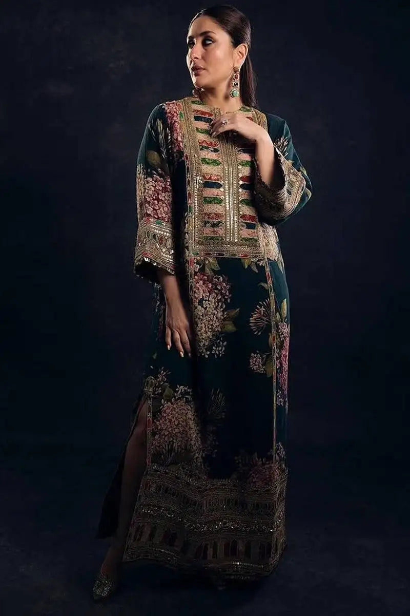 AJ 995-Kareena Kapoor Luxury Silk Unstitched 3 Piece Suit