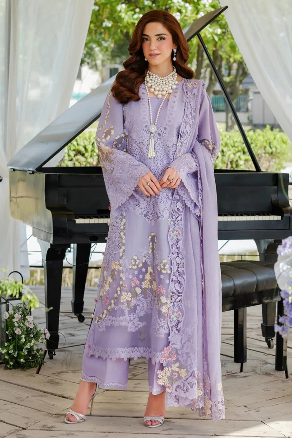 EL 2715-3 Piece Unstitched Fully Embroidered Lawn Suit