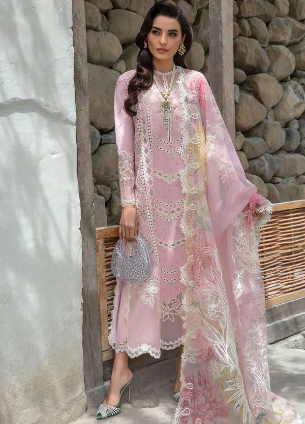 CM 2600-3 Pc Embroidered Lawn Shirt with Embroidered Polly Lawn Dupatta