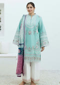 ZS 408-3Pc Embroidered Lawn Shirt with Poly Lawn Dupatta