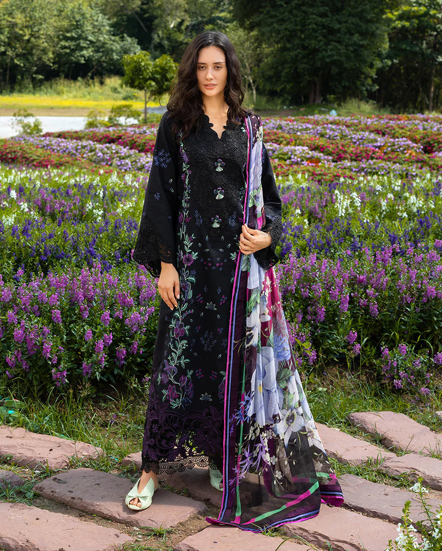 MS 2745-3 PieceUnstitched Embroidered Lawn Suit
