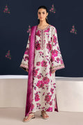 3 Piece unstitched Digital Printed Lawn Fabric With Lawn Dupatta