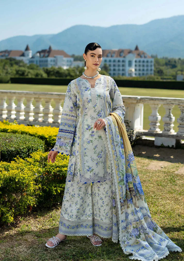 MB 485-3 Piece Unstitched Printed Lawn Suit