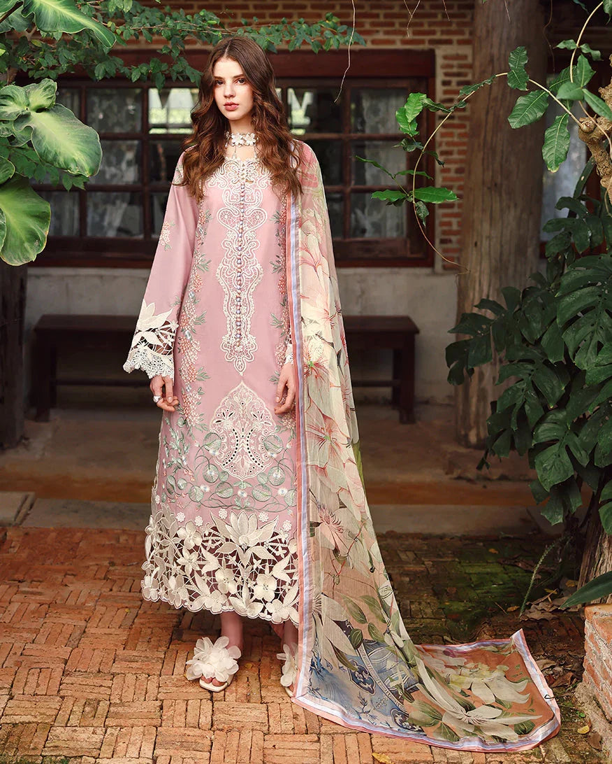 MS 2855-3 Piece Unstitched Embroidered Lawn Suit
