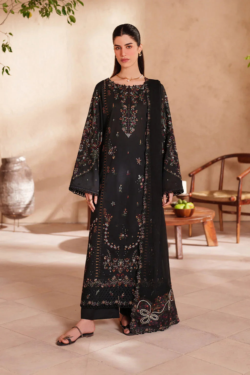 IZ 2870-3 Piece Unstitched Embroidered Lawn Suit