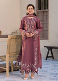 3 Piece Unstitched Embroidered Lawn Suit with Chiffon Dupatta ( 4 Sided Embroidered Lace )