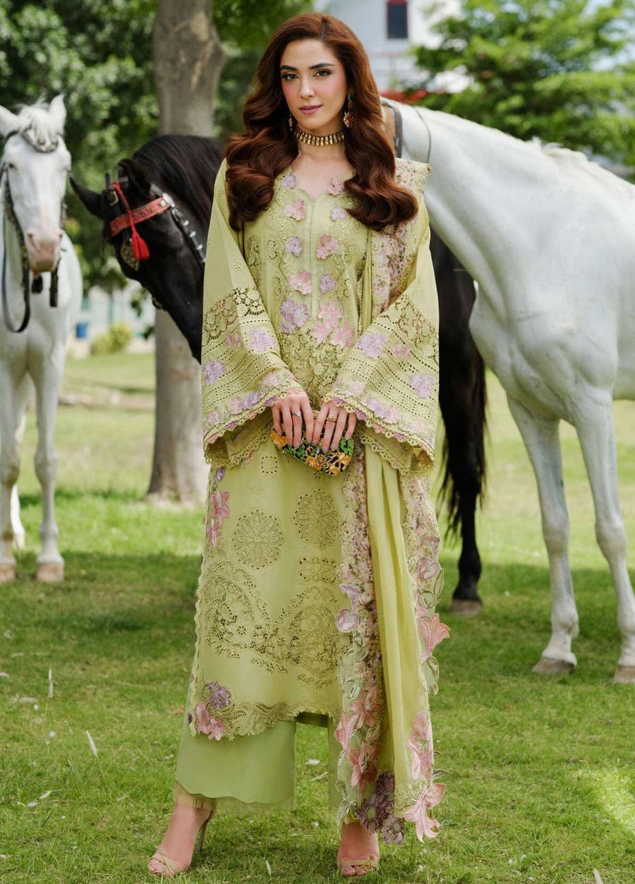 EL 2720-3 Piece Unstitched Fully Embroidered Lawn Suit