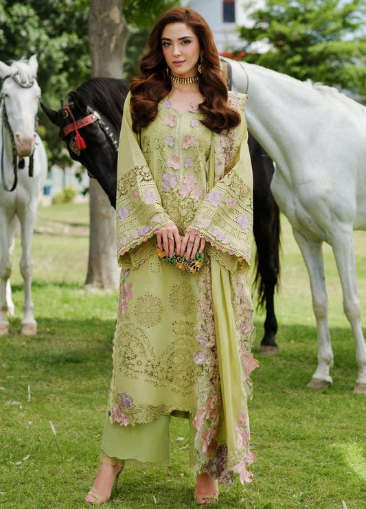 EL 2720-3 Piece Unstitched Fully Embroidered Lawn Suit