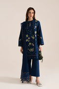 SP 985-3 Piece Unstitched Fully Embroidered Dhanak Suit