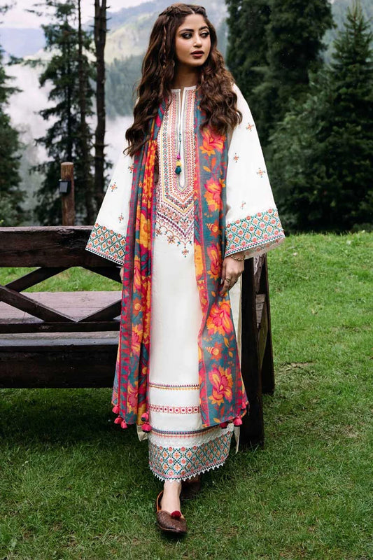 QL 2690-3 Piece Unstitched Fully Embroidered Lawn Suit