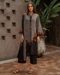 3 Piece Unstitched Digital Printed Khaddar Fabric With Embroidered Laces