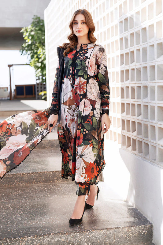 BQ 35-3 Piece Unstitched Digital Printed Khaddar Suit