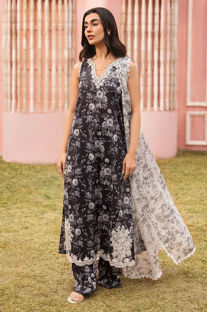MB 480-3 Piece Unstitched Printed Lawn Suit
