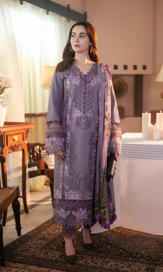 JD 2680-3 Piece Unstitched Fully Embroidered Lawn Suit