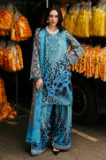 3 Piece Unstitched Digital Printed Khaddar Suit With Embroidered Laces