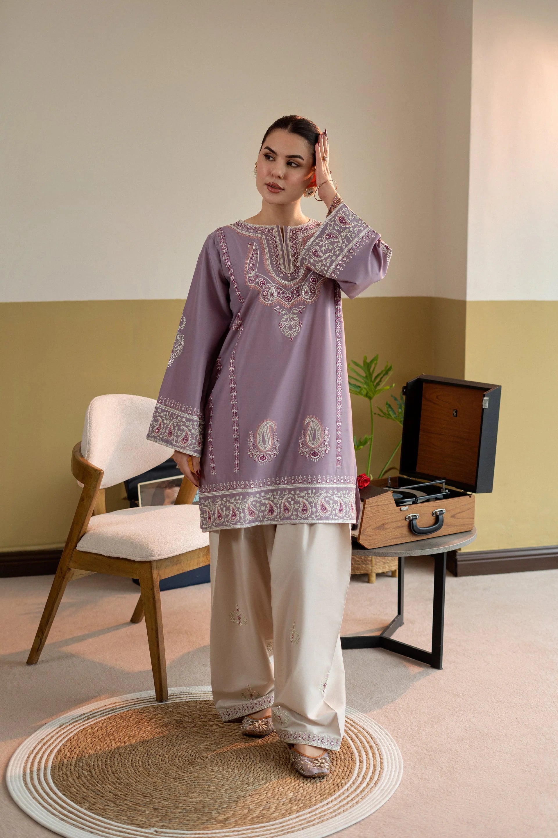 2 Piece Unstitched Embroidered Lawn Suit