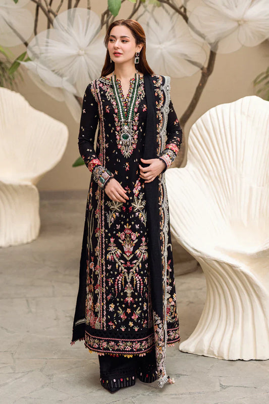 QL 2655-3Pc Embroidered Lawn Shirt with Embroidered Chiffon Dupatta