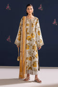 3 Piece unstitched Digital Printed Lawn Fabric With Lawn Dupatta