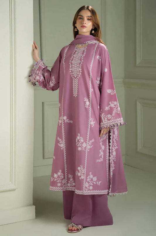 CS 900-3 Piece Unstitched Fully Embroidered Dhanak Suit