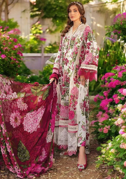 MB 446-3Pc Digital Printed Lawn Shirt with Printed Lawn Dupatta