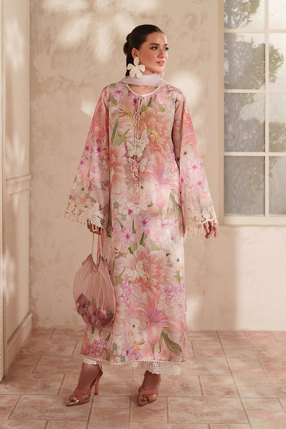 BQ 208-3 Piece Unstitched Digital Printed lawn Suit