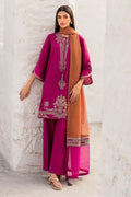 3 Piece Unstitched Embroidered Lawn Suit with Embroidered Chiffon Dupatta