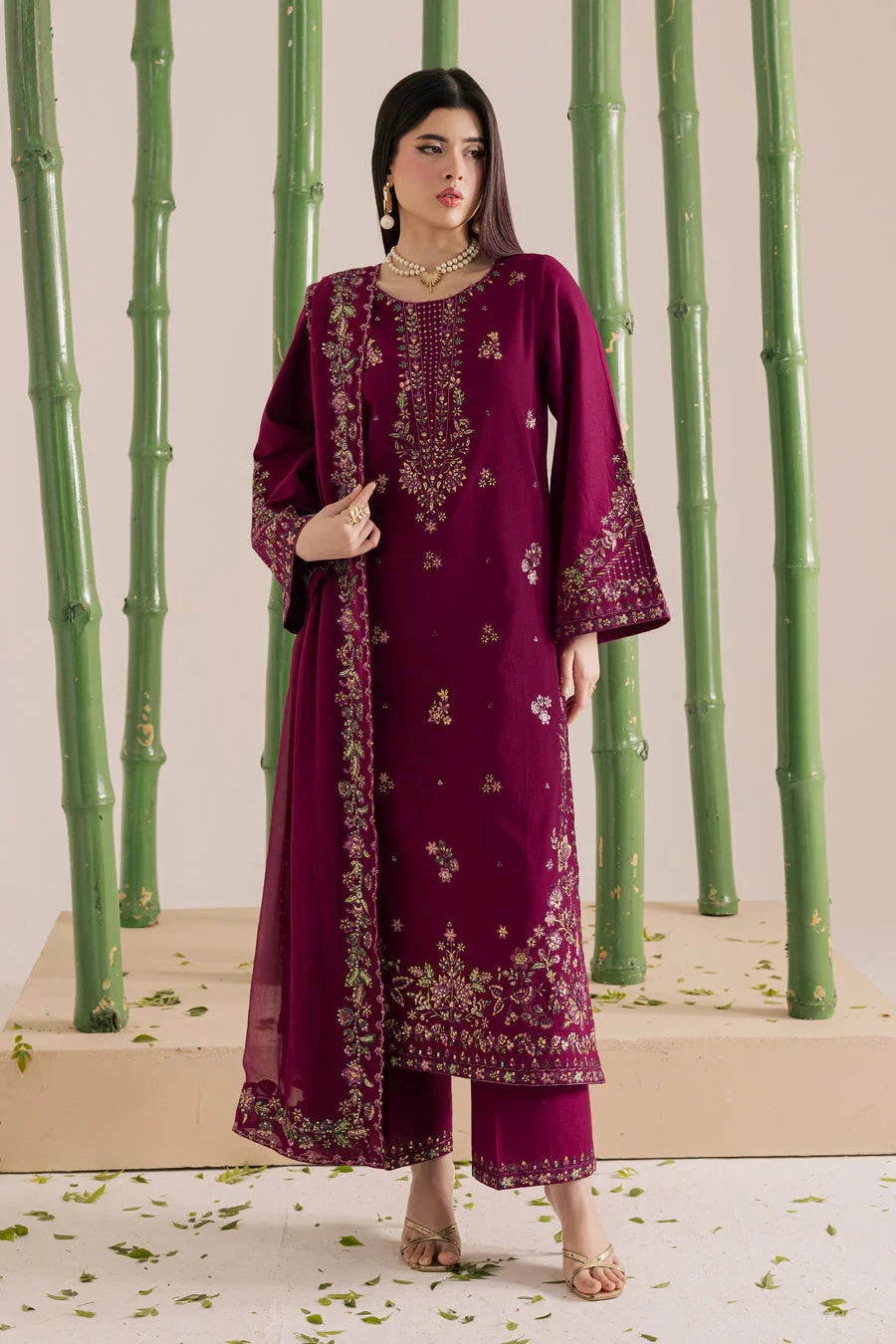 BT 2860-3 Piece Unstitched Fully Embroidered Lawn suit