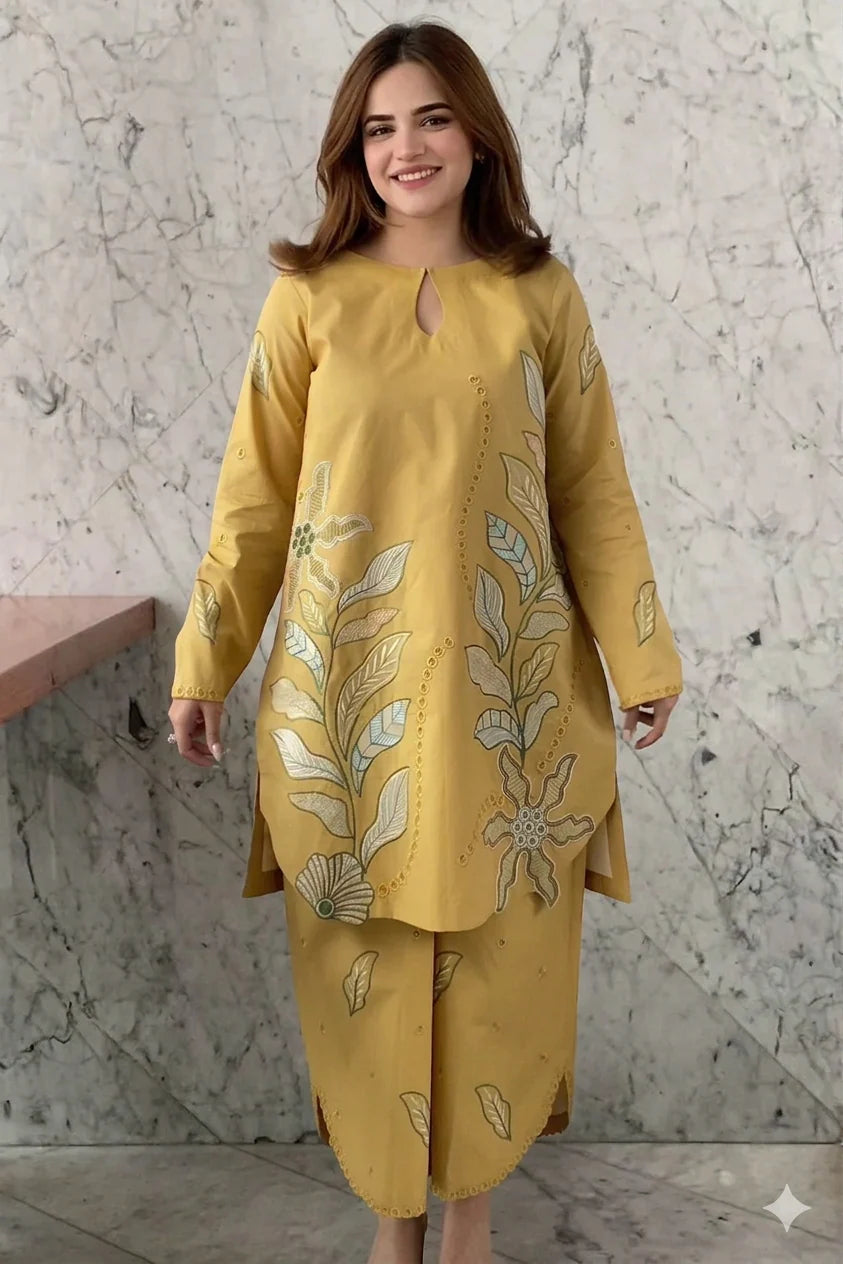 2 Piece Unstitched Embroidered Lawn Suit
