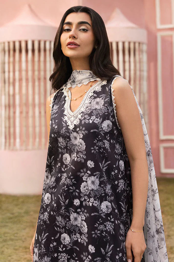 MB 480-3 Piece Unstitched Printed Lawn Suit