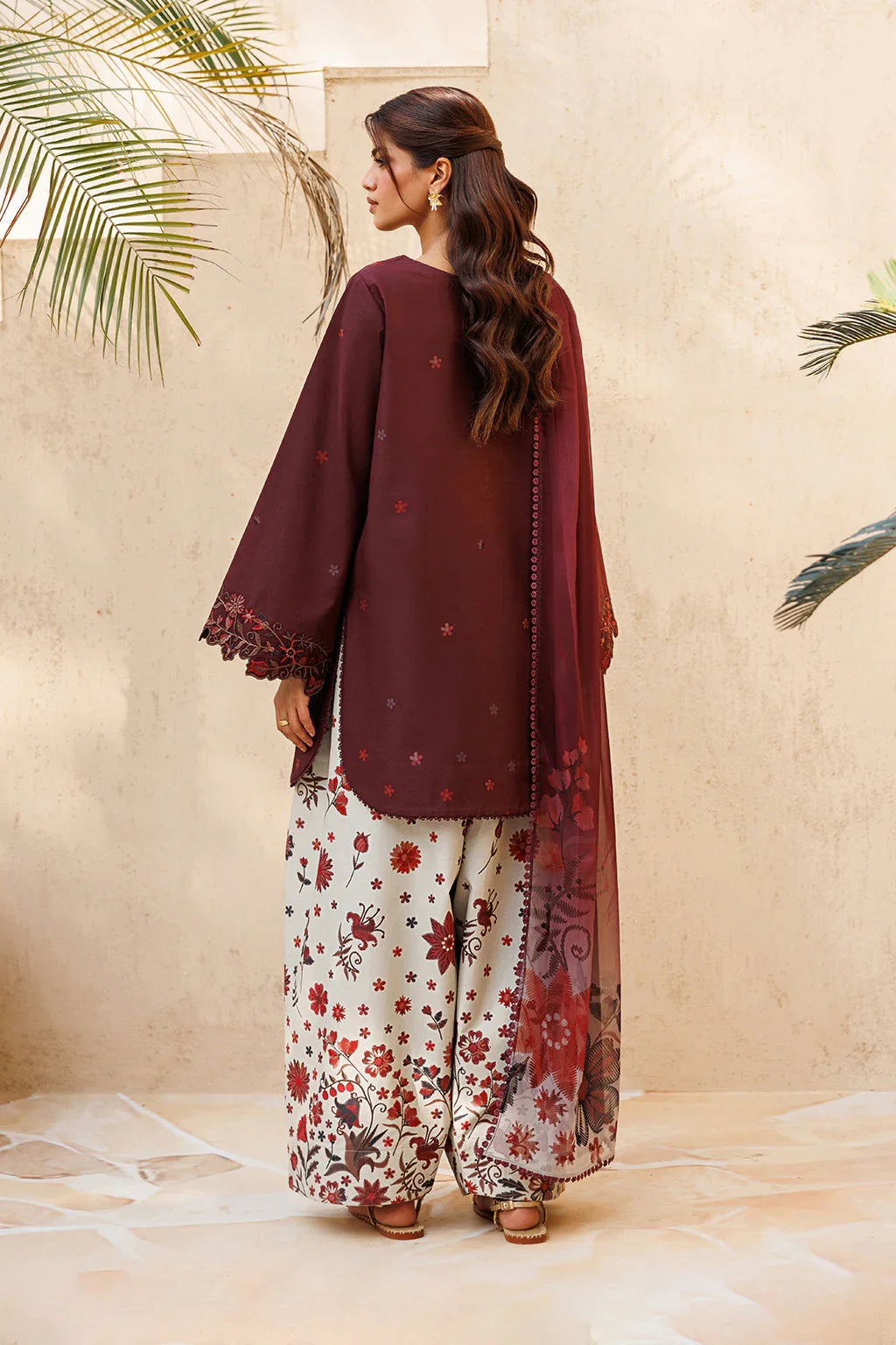 3 Piece unstitched Printed and Embroidered Lawn Suit
