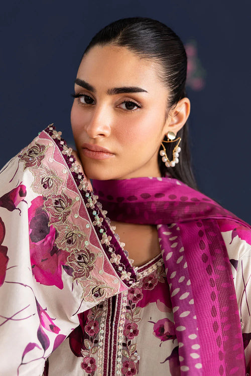 3 Piece unstitched Digital Printed Lawn Fabric With Lawn Dupatta