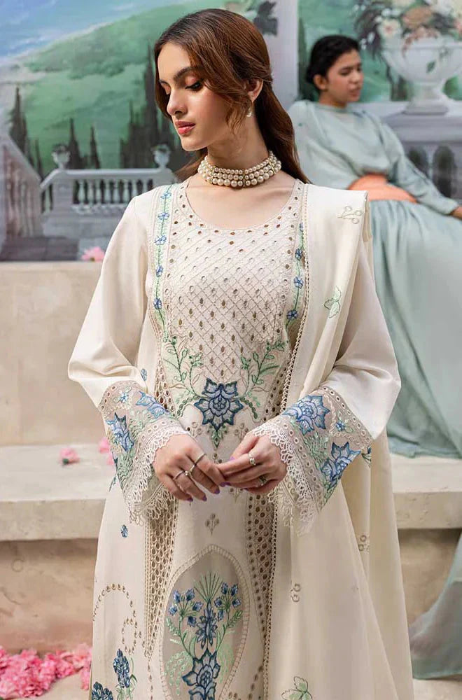 MR 2730-3 Piece Unstitched Luxury Embroidered Lawn Suit