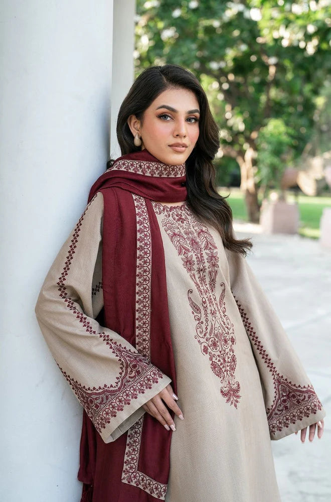 KD 910-3 Piece Unstitched Fully Embroidered Lawn Suit