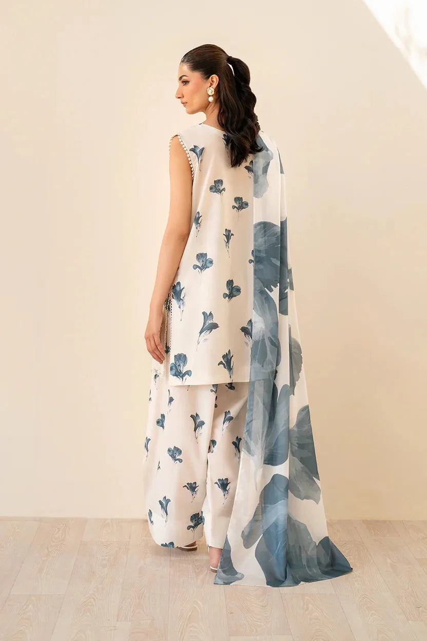 IZ 239A-3 Piece Unstitched Chicken Kari Embroidered Lawn Suit