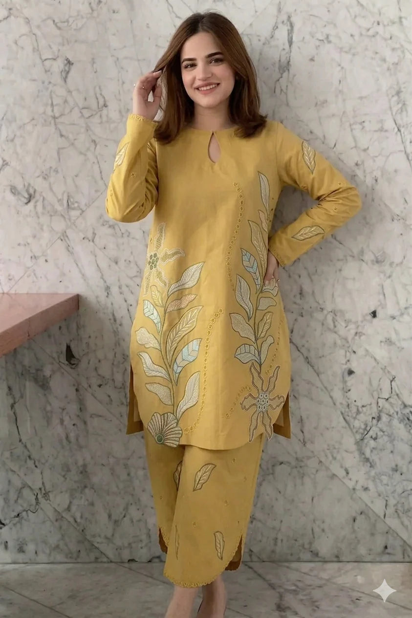 2 Piece Unstitched Embroidered Lawn Suit