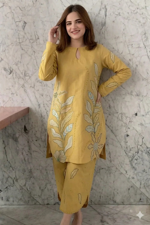 2 Piece Unstitched Embroidered Lawn Suit