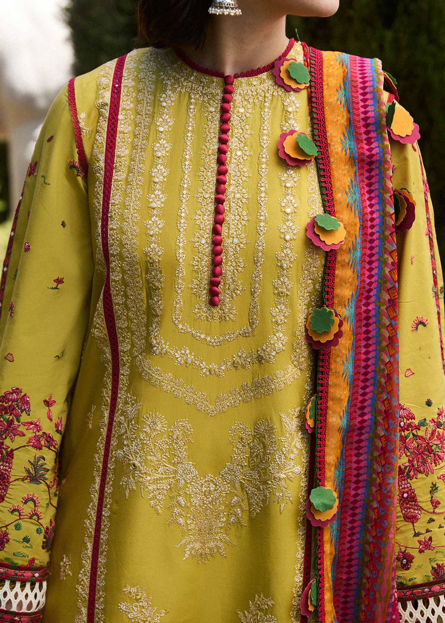 HR 110-3 Piece Unstitched Fully Embroidered Dhanak Suit