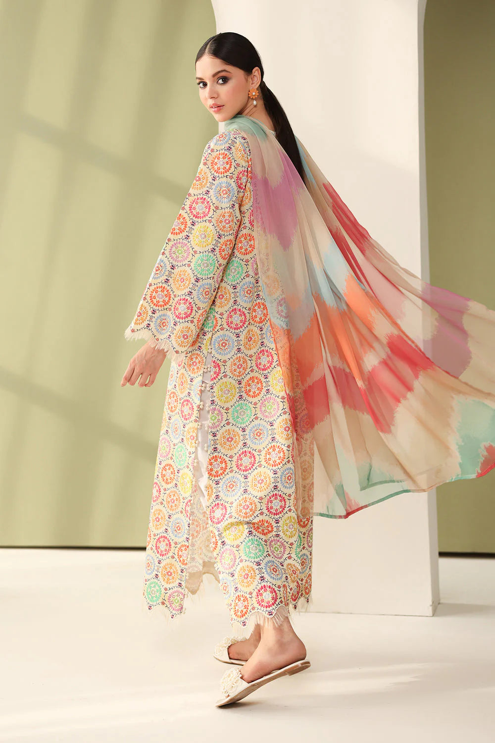 BQ 201-3 Piece Unstitched Printed Lawn Suit